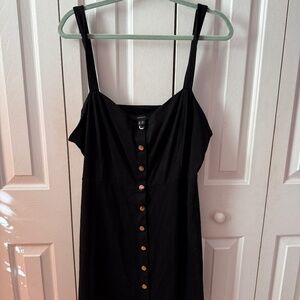 Black Button-Down Dress plus Size